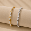 3mm Stratton Classic Tennis Bracelet – 14k (Yellow & White Gold)