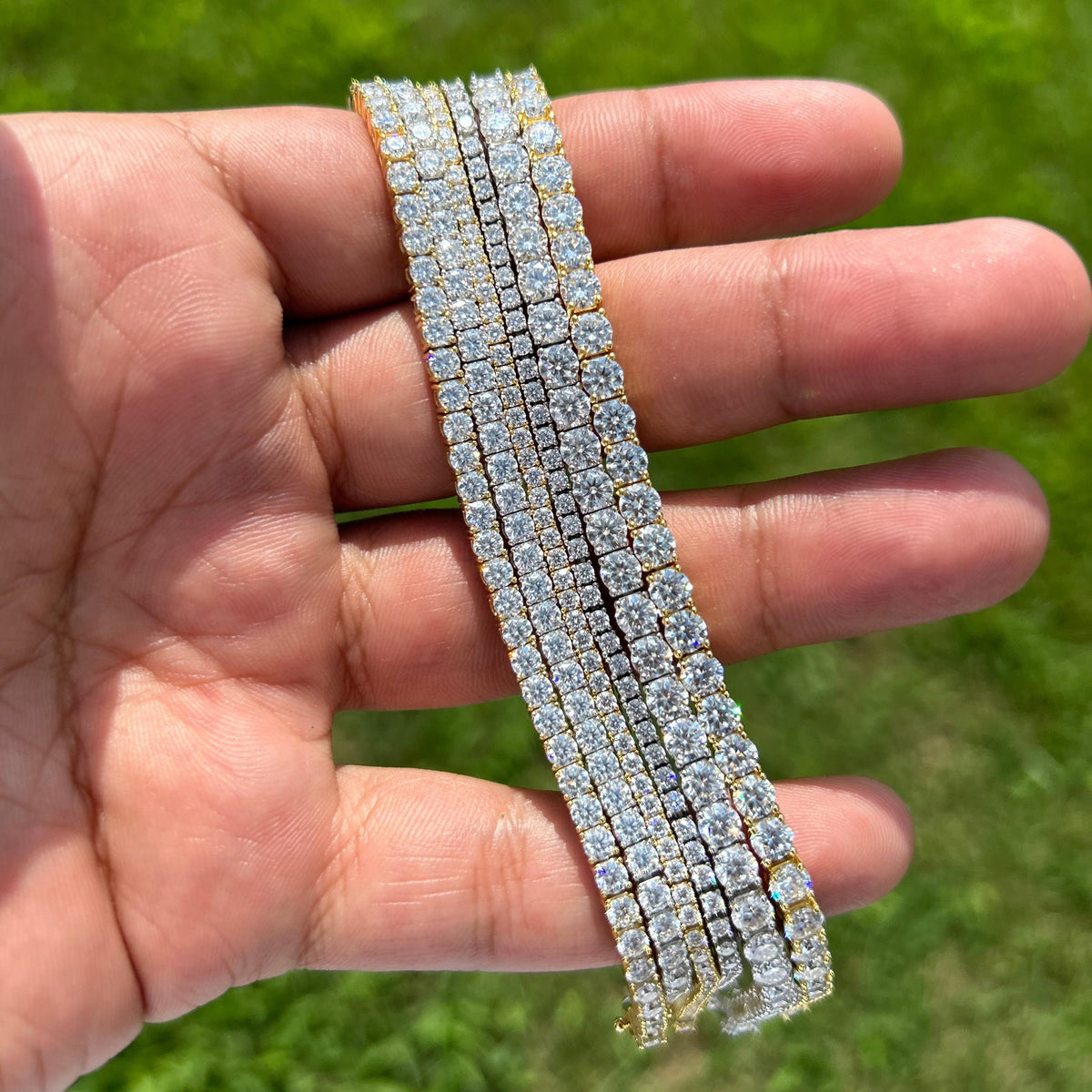 2mm Stratton Classic Tennis Bracelet- 14k (Yellow & White Gold)