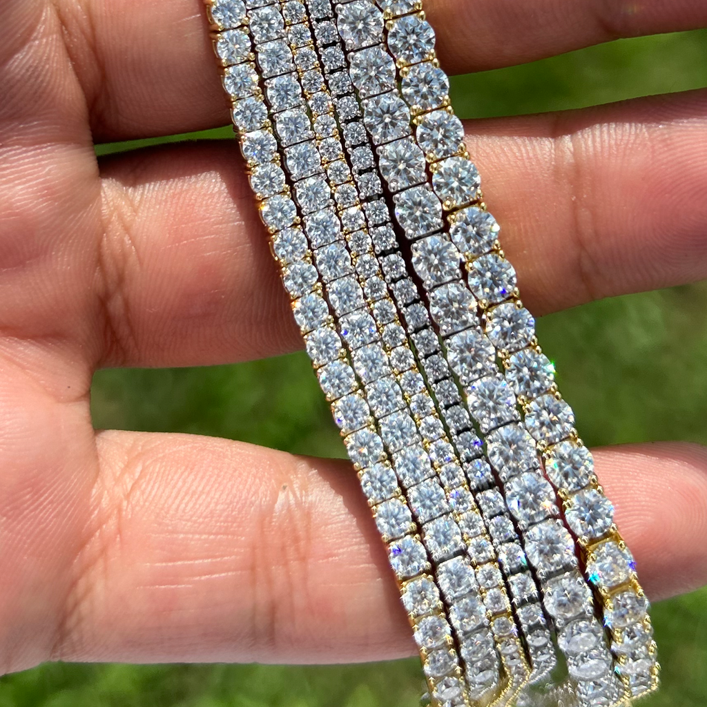 2mm Stratton Classic Tennis Bracelet- 14k (Yellow & White Gold)