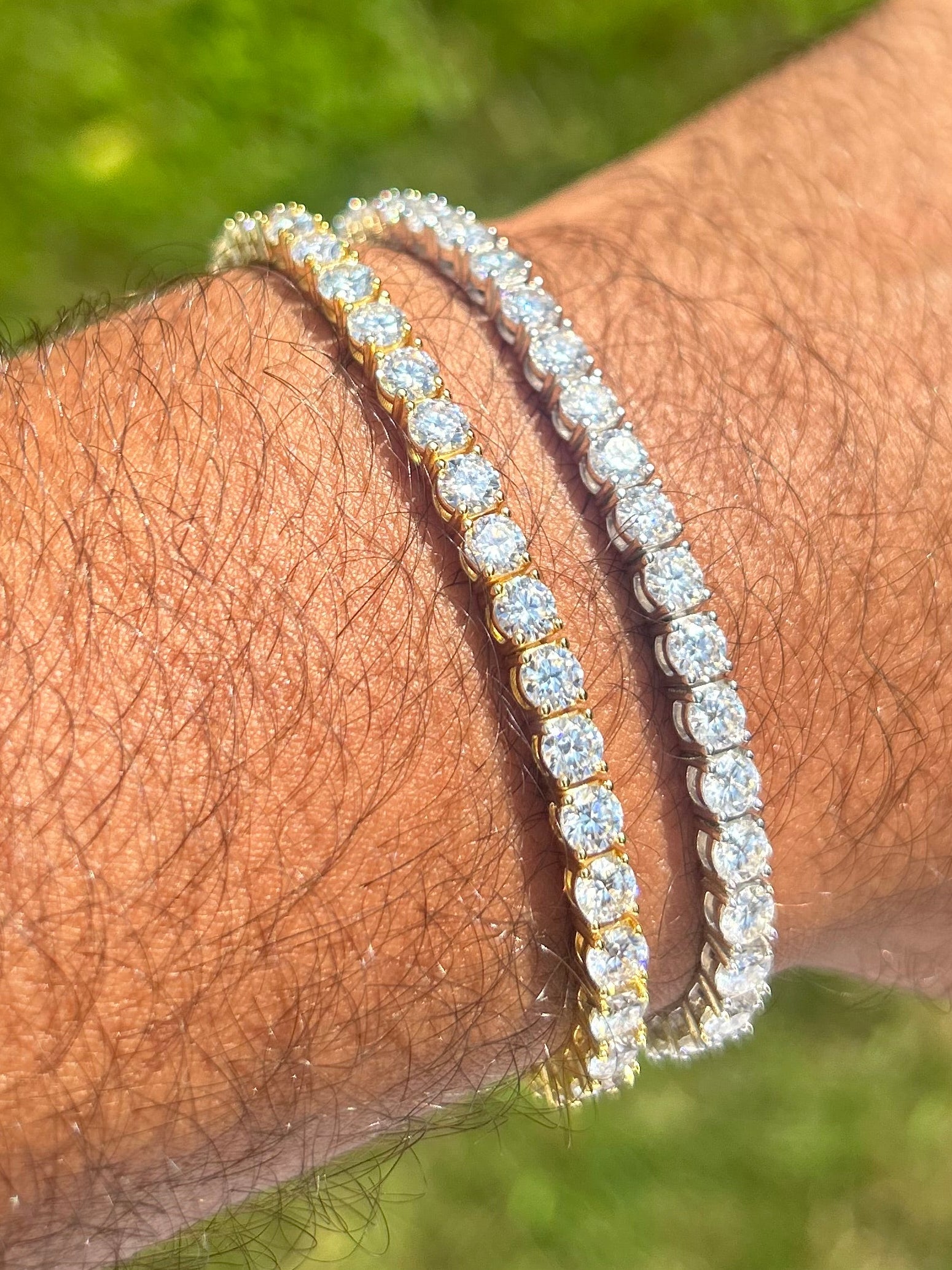 4mm Stratton Classic Tennis Bracelet – 14k (Yellow & White Gold)