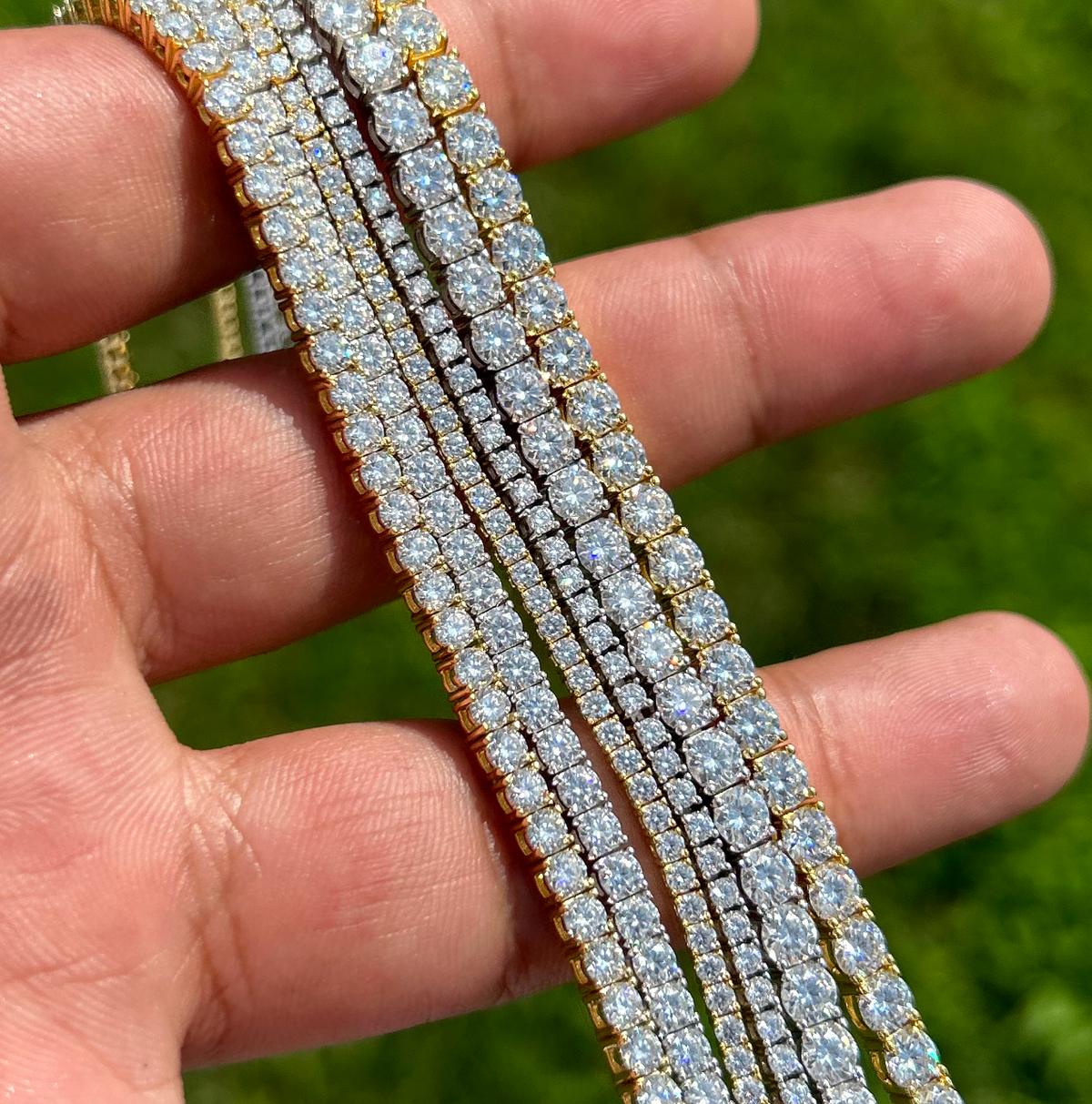 3mm Stratton Classic Tennis Bracelet – 14k (Yellow & White Gold)