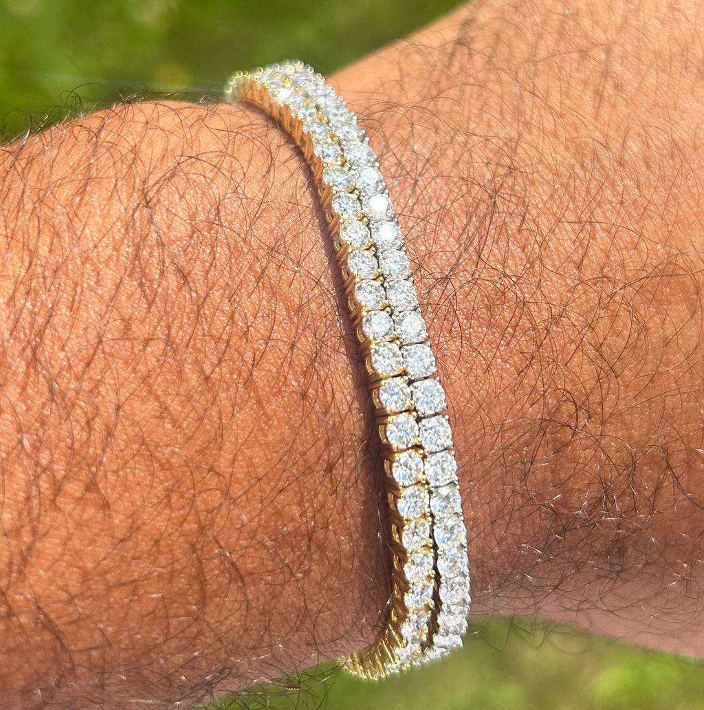 3mm Stratton Classic Tennis Bracelet – 14k (Yellow & White Gold)