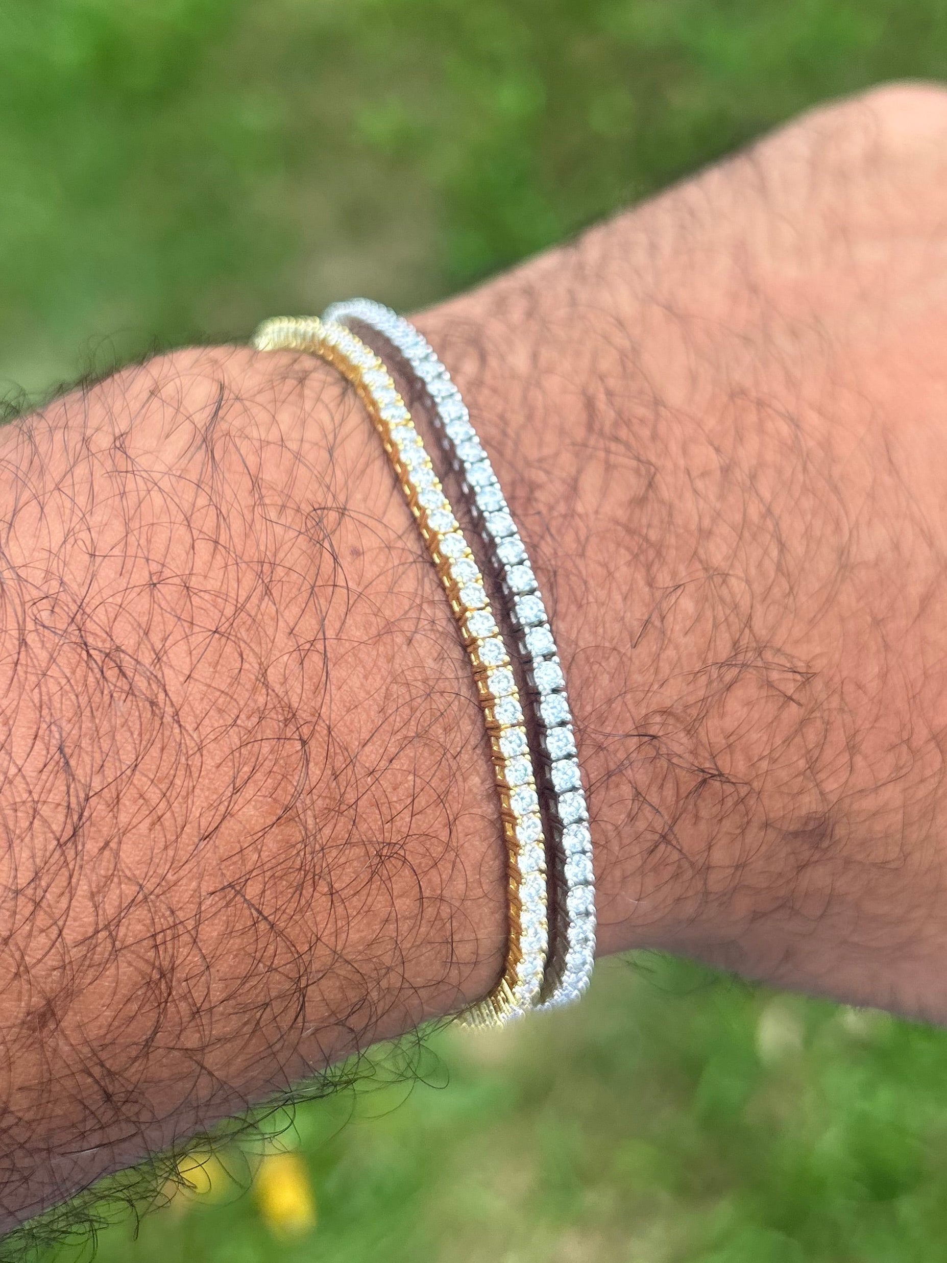 2mm Stratton Classic Tennis Bracelet- 14k (Yellow & White Gold)