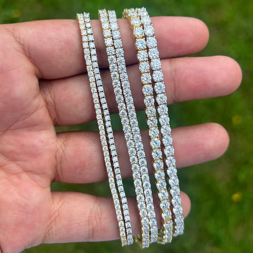 2mm Stratton Classic Tennis Bracelet- 14k (Yellow & White Gold)