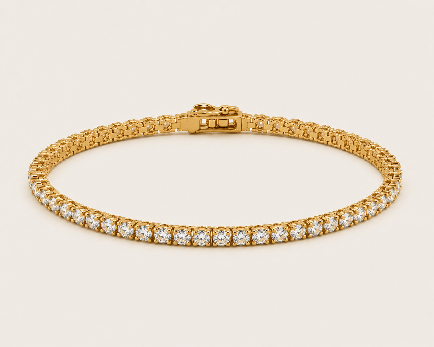 3mm Classic Tennis Bracelet – 14k Yellow Gold